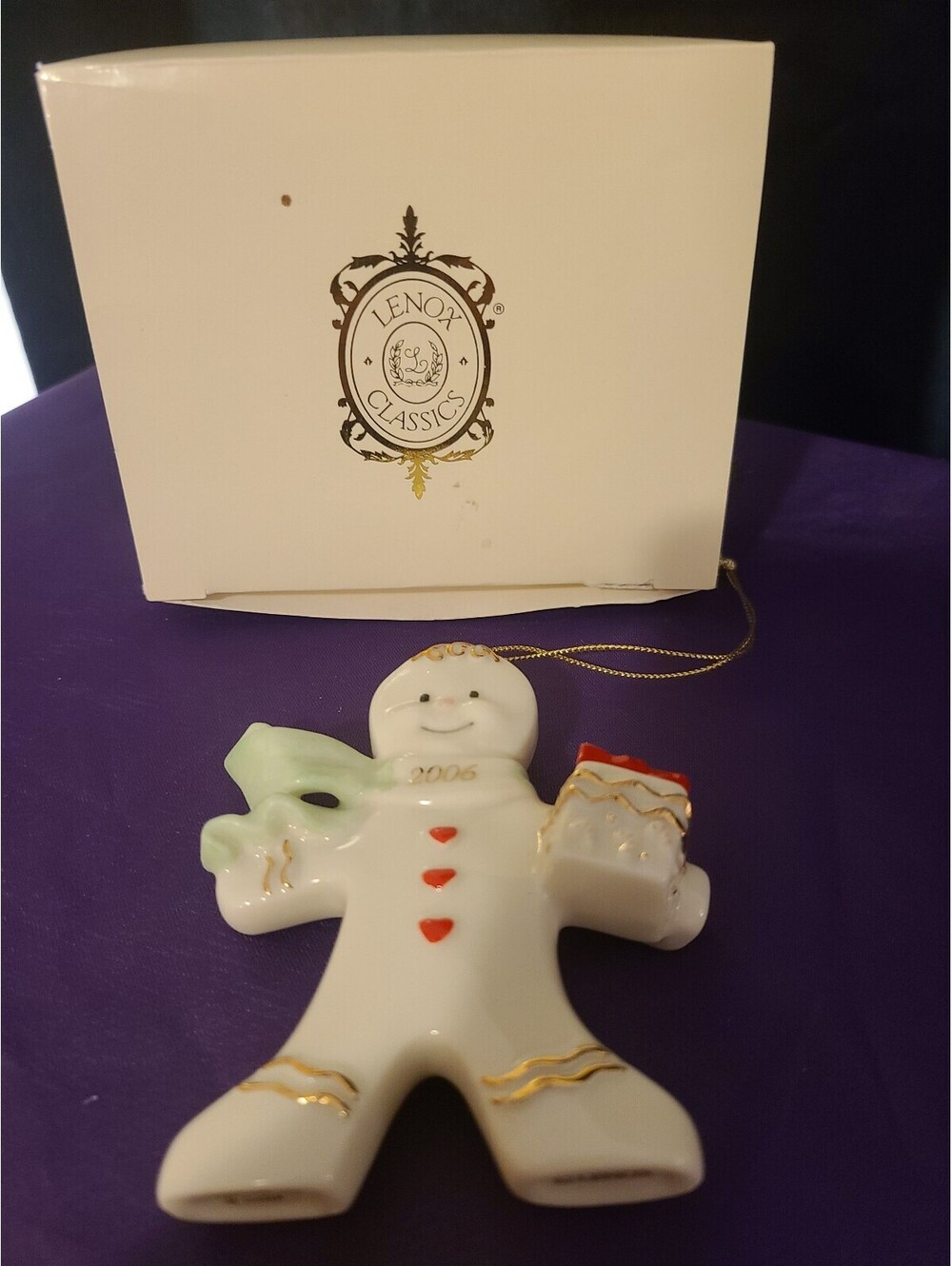 Lenox Classic 2006 Gingerbread Man Christmas Ornament